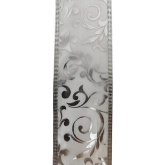 Fita Decorativa Floral - Prata