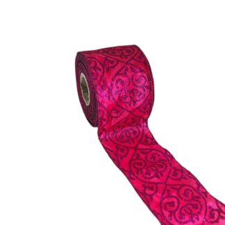 Fita Decorativa Estampada Rosa